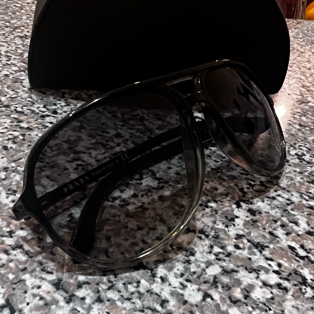 Prada aviator plastic grey sunglasses